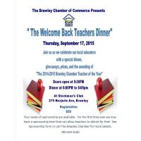 Third Annual "Welcome Back Teachers Dinner"
