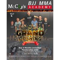 Today! Grand Opening McCoy's BJJ / MMA - Kids Welcome!