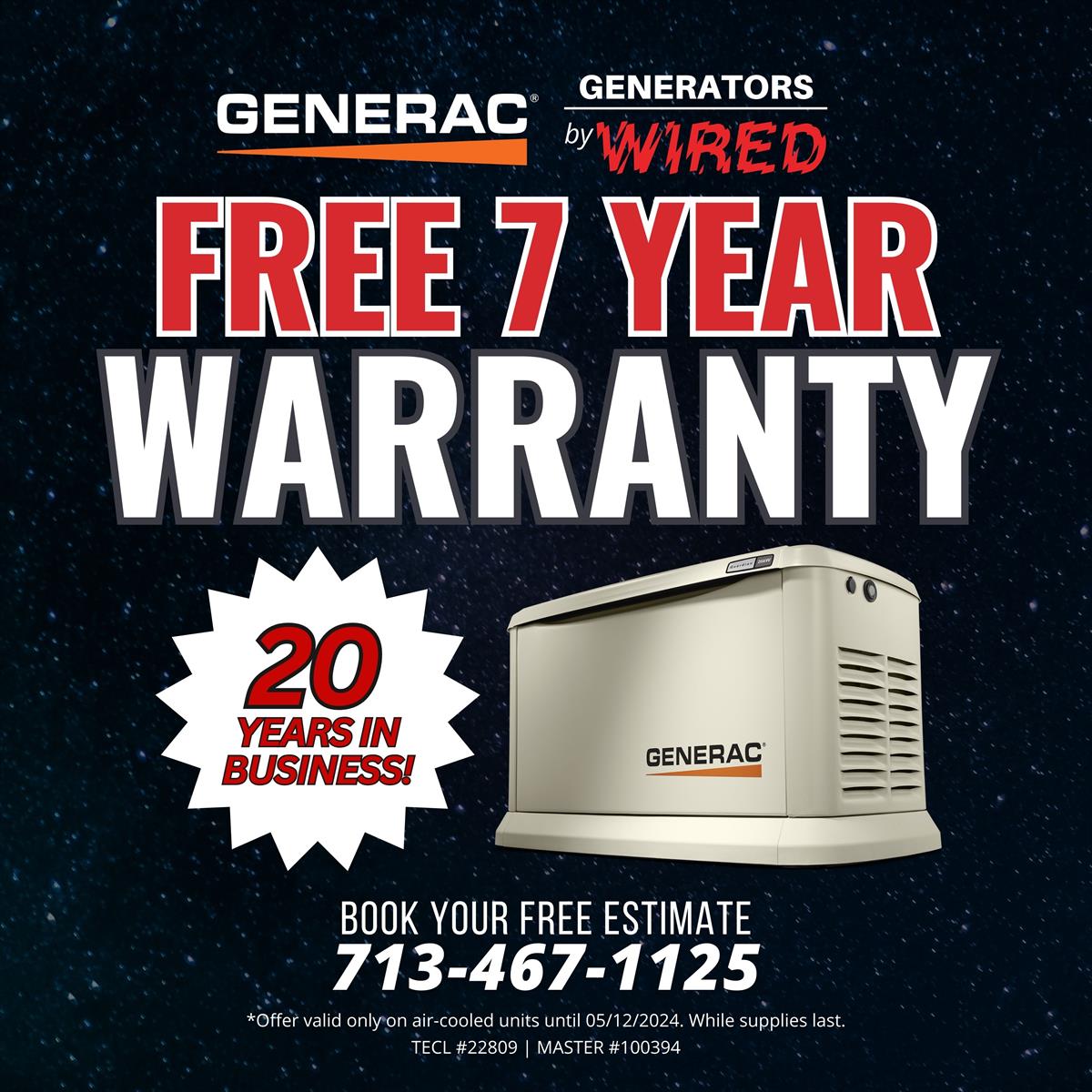 Wired Electrical Services Generators by Wired 7Year Warranty Hot