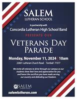 Salem Lutheran School presents Our Veterans Day Parade