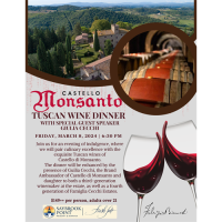 Castello Monsanto Tuscan Wine Dinner With Special Guest Speaker Giulia Cecchi