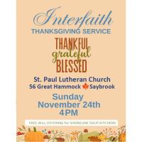 St. Paul Lutheran Church Interfaith Thanksgiving Service