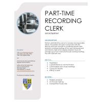Part Time Recording Clerk