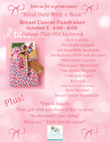 “Blind Date with a Book” Breast Cancer Fundraiser
