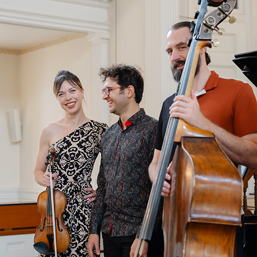 Artistic Director and violinist Tessa Lark; Roman Rabinovich, piano, Nathan Farrington, tenor/double bass