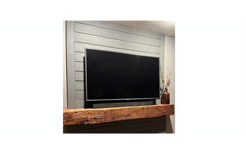 Reclaimed Wood Mantle Installation & TV Mounting