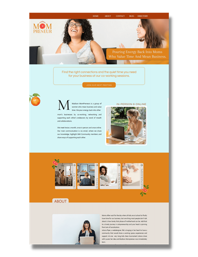 Madison Mompreneur Custom Website Design by PiperMache