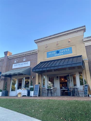 Blue Apple Books and South & Pine - View from Main Street