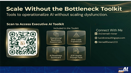 A practical toolkit designed to help business owners assess AI readiness, strengthen workflows, and operationalize AI without creating more dysfunction.