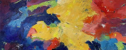 16x 40 Abstract Oil Painting