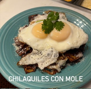 Chilaquiles with Mole Sauce Chilaquiles with Mole Sauce