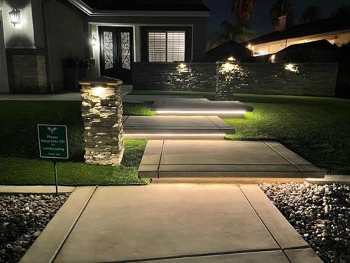 Floating steps Front Yard 