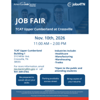 TCAT Upper Cumberland & American Job Center - Job Fair