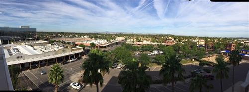 The stellar view of Downtown Chandler fro the J2 office balcony