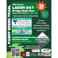 16th Annual Paint Creek Trail Labor Day Bridge Walk and Run
