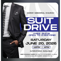 Binyard & Terrell Clothier Gordy Memorial Church Suit Drive