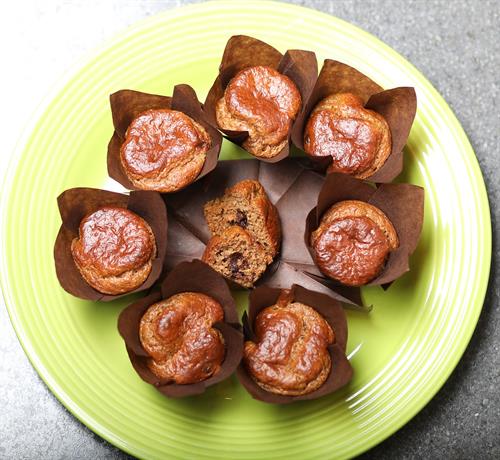 Baked muffins are tender, moist and nutritious.