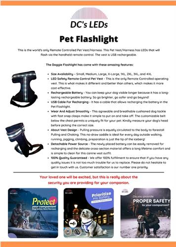 The Pet Flashlight will allow you to sleep at night knowing your fury friend is safe