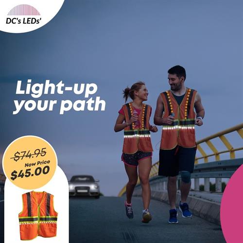 While getting in shape this year you want to make sure you can be seen. Get the 3Sixty from DC's LEDs'