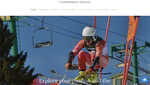 Website for Thunderbolt Racing built by Ann Charles Media LLC