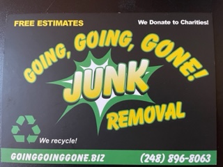 Going Going Gone Junk Removal Flier