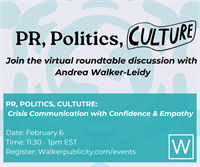 PR, Politics, Culture: Crisis Communication with Confidence and Empathy