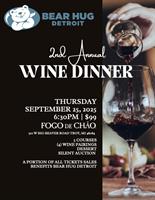 2nd Annual Bear Hug Detroit Wine Dinner