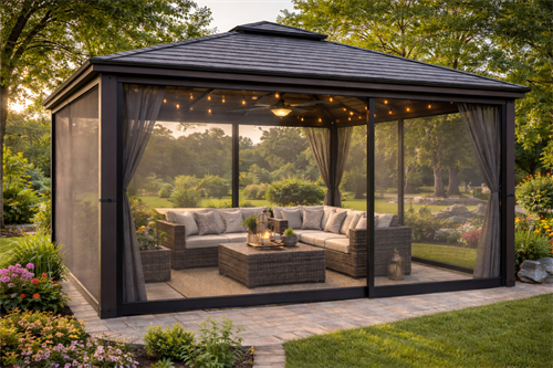 Pergola exterior shades