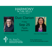 Harmony in the Hills Presents Duo Clarion