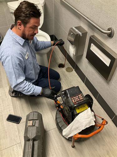 Drain Camera Inspection with a seesnake allowing our technicians to accurately diagnose the cause of drain blockages 