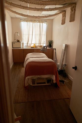 Our treatment rooms are a sensory delight with ambient lighting, essential oils and tranquil esthetics.