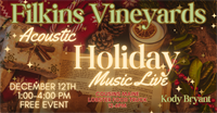 Acoustic Holiday Music (1-4pm) - Cousins Maine Lobster Food Truck (12-6pm)