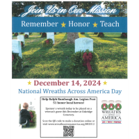 American Legion Post 51 to Commemorate Wreaths Across America Day in Buchanan