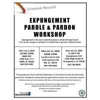 Criminal Record Expungement Parole & Pardon Workshop