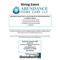 Hiring Event: Abundance Home Care