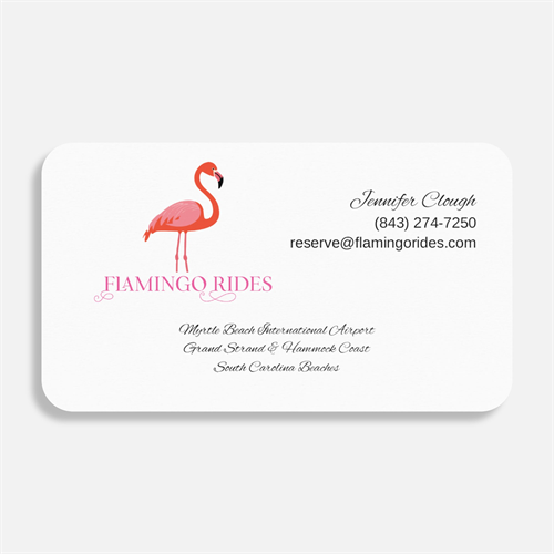 Flamingo Rides Business Card Back