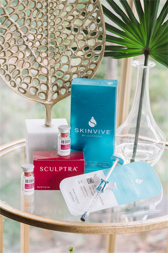 Collagen-stimulating treatments like Sculptra and Skinvive by Juvéderm help skin look naturally hydrated and refreshed from the inside out.