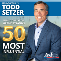 TODD SETZER OF A&I FIRE AND WATER RESTORATION NAMED 50 MOST INFLUENTIAL AWARD HONOREE FOR THE INAUGURAL B2B - THE GRAND STRAND MAGAZINE 