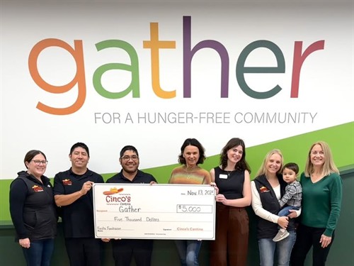 Cinco's Donates $5,000 to Gather