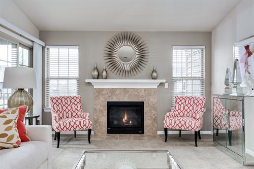 Heron Springs Cozy Living Room Fireplace (Varies per floor plan)