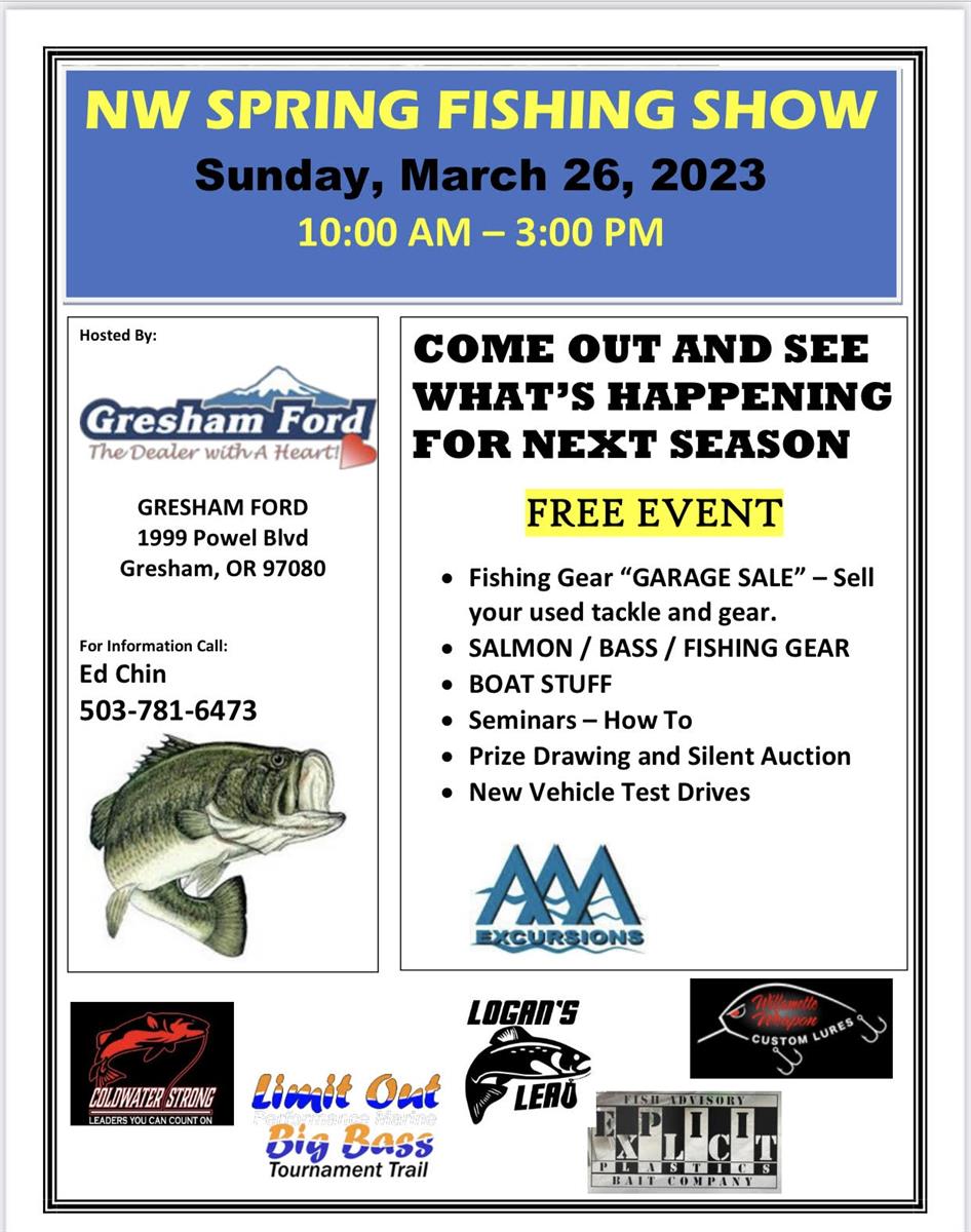 NW Spring Fishing Show Mar 26, 2023 Gresham Area Events and