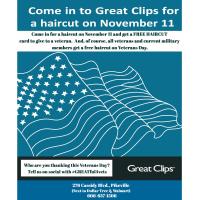 Great Clips FREE Veterans Haircuts
