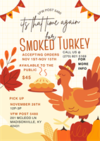 Smoked Turkeys at VFW Post 5480