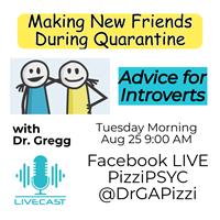 Facebook LIVECAST:  HOW TO MEET NEW PEOPLE IN QUARANTINE  Making New Friends During Coronavirus (Advice for Introverts)