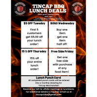 BBQ Lunch Deals at TinCap