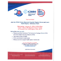 CPAN Clinton Memorial Hospital Chapter Dinner and Learn Health Equity - Advocacy Event