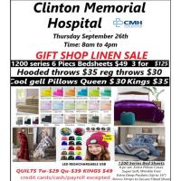 Clinton Memorial Hospital Gift Shop Linen Sale