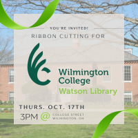 Ribbon Cutting Ceremony at Wilmington College's Watson Library