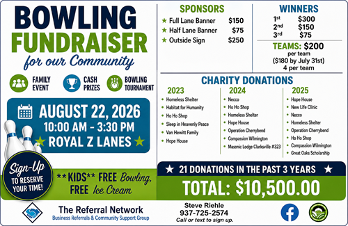 Details to Compete, Promote your Business or Organization and/or Great Family Time!! 