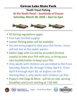 Cowan Lake State Park Youth Trout Fishing